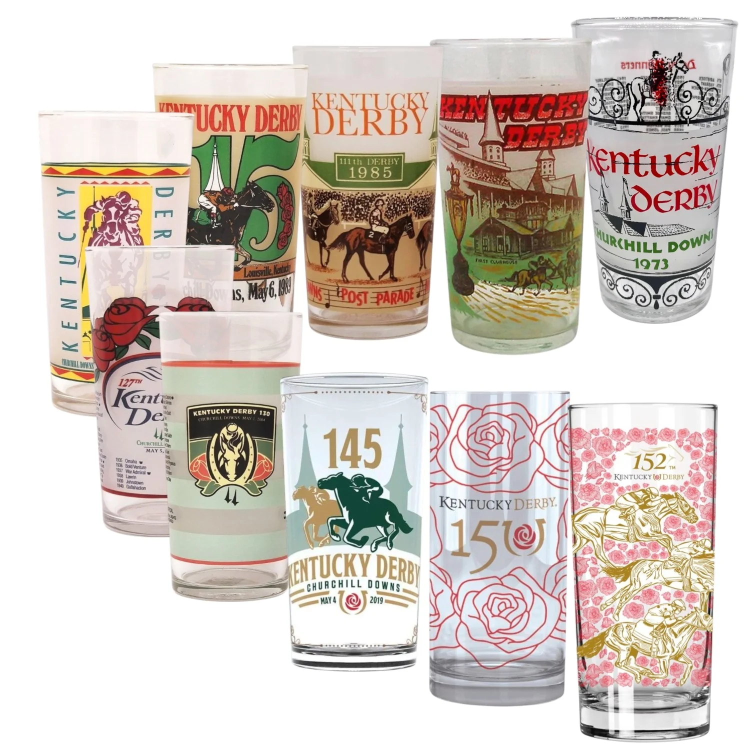 Official Kentucky Derby Mint Julep Glasses (1959 - 2026) | Authentic Collectible Barware