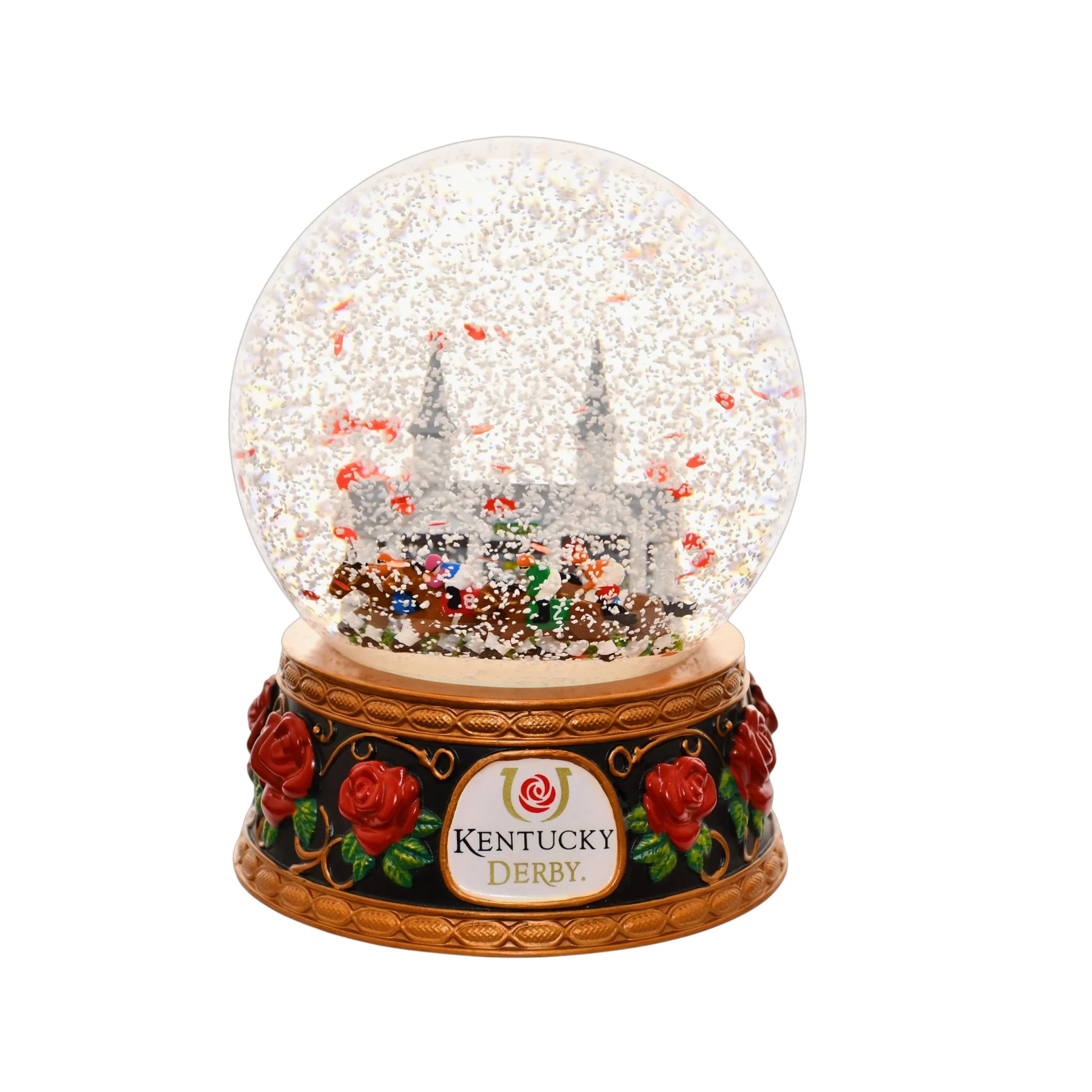 Official Kentucky Derby Snow Globe – Glass Globe, Resin Base - Image 3