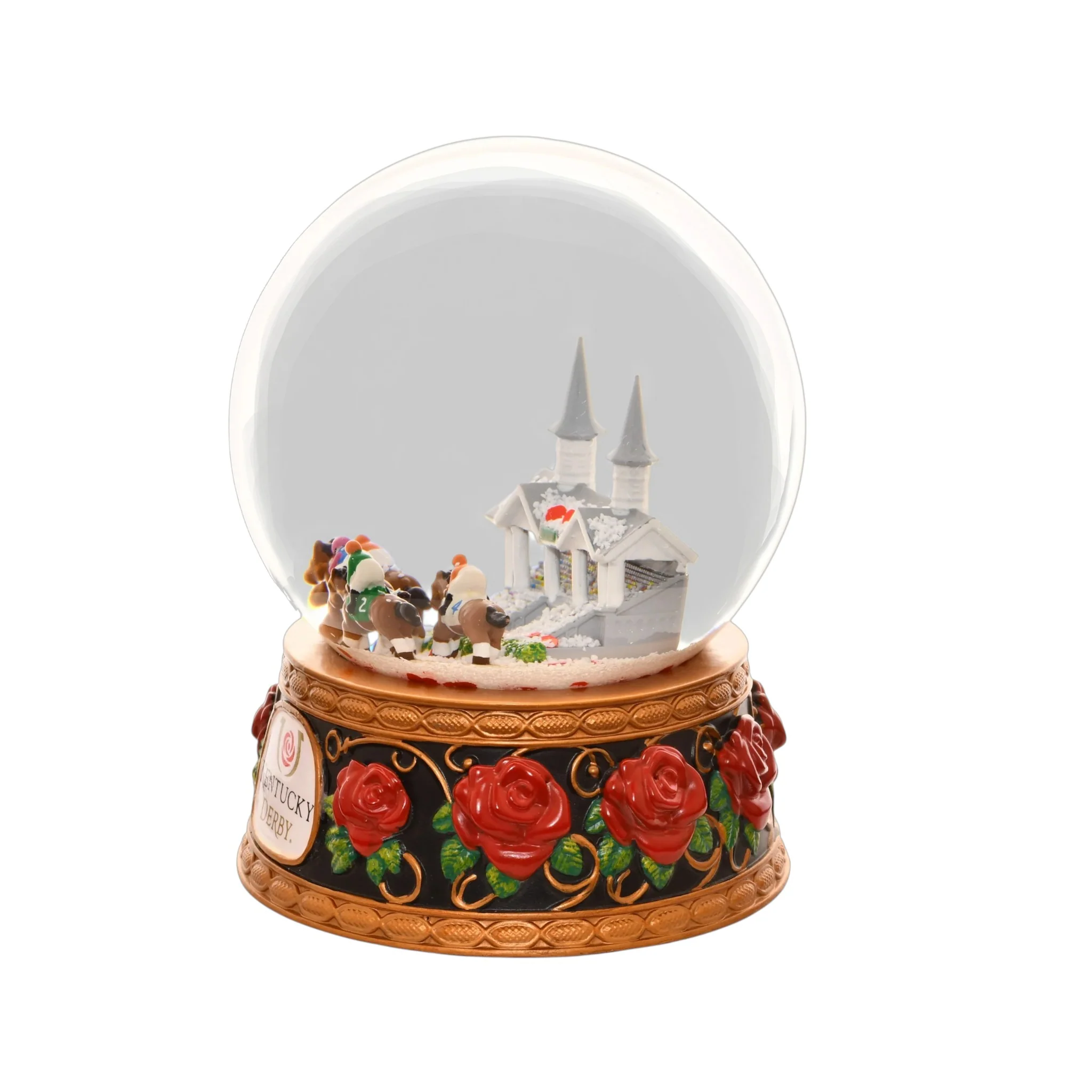 Official Kentucky Derby Snow Globe – Glass Globe, Resin Base - Image 4