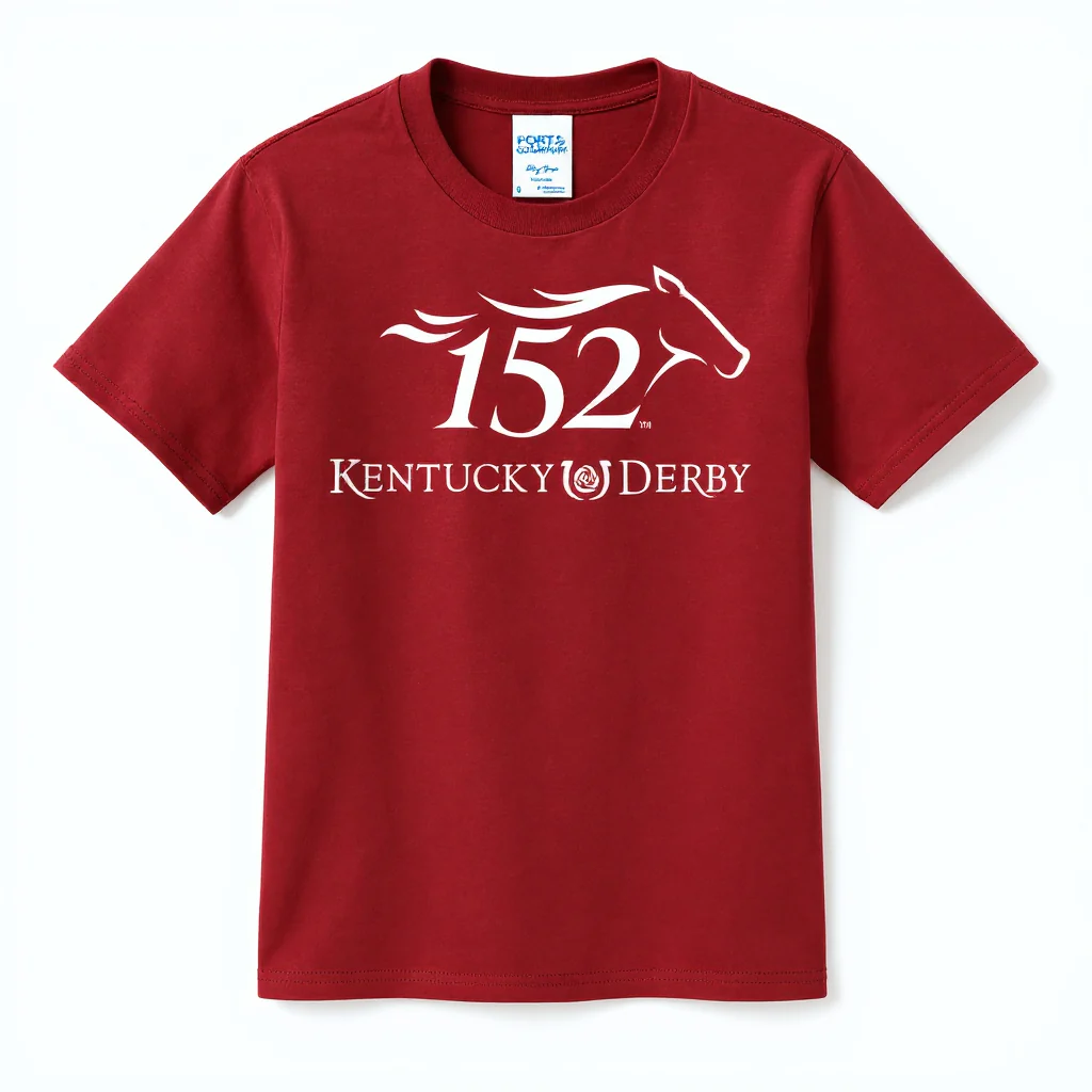 Official Youth Kentucky Derby 152 Commemorative Event T-Shirt | Red
