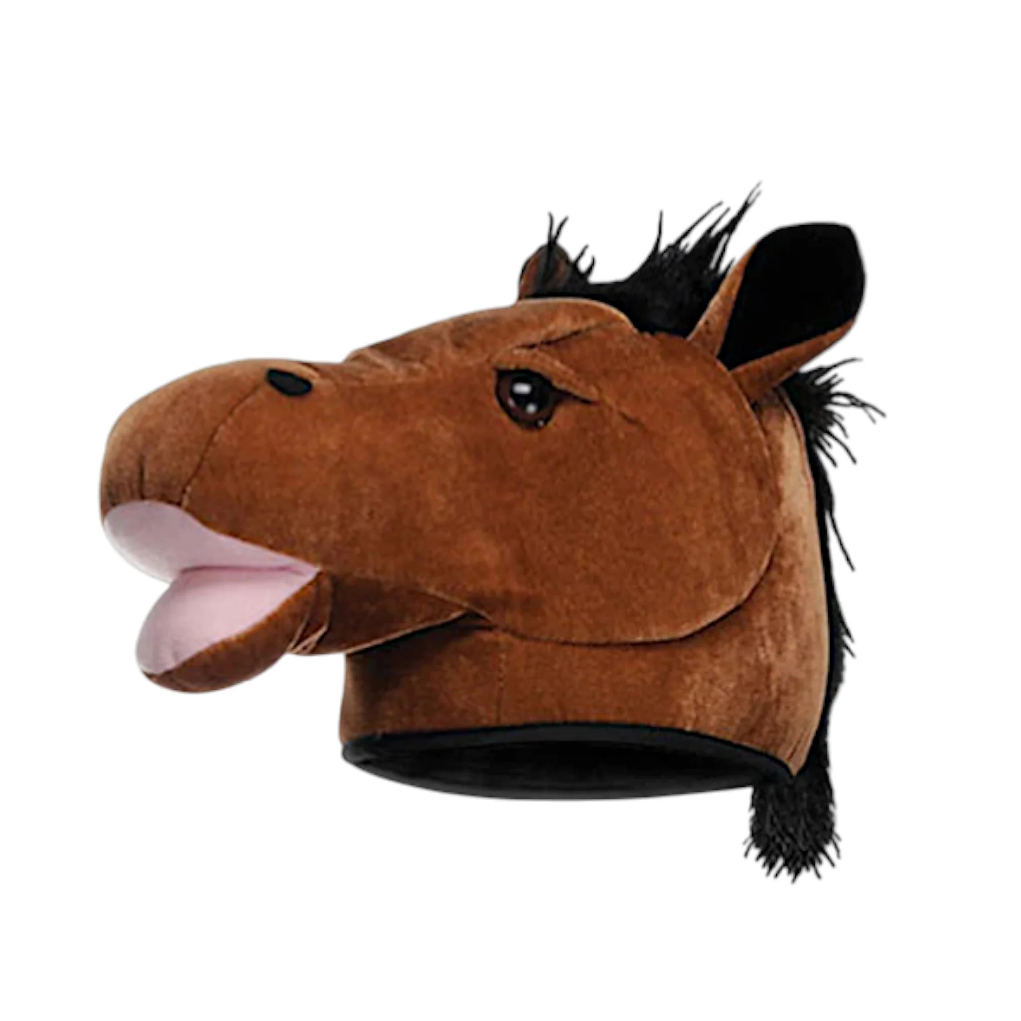Plush Horse Head Hat – Funny Costume Accessory for Derby & Halloween