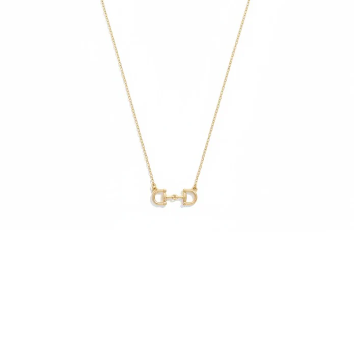 Roux Horsebit Necklace | Effortless Elegance in Shiny Gold