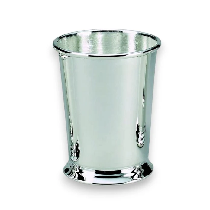 Silver-Tone Mint Julep Cup | 11 oz Elegant Rolled Edge Design