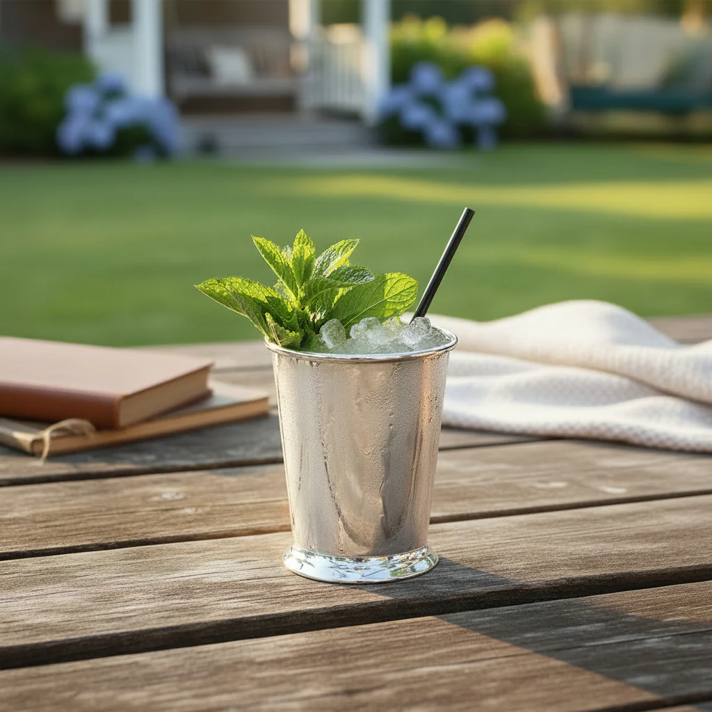 Silver-Tone Mint Julep Cup | 11 oz Elegant Rolled Edge Design - Image 2
