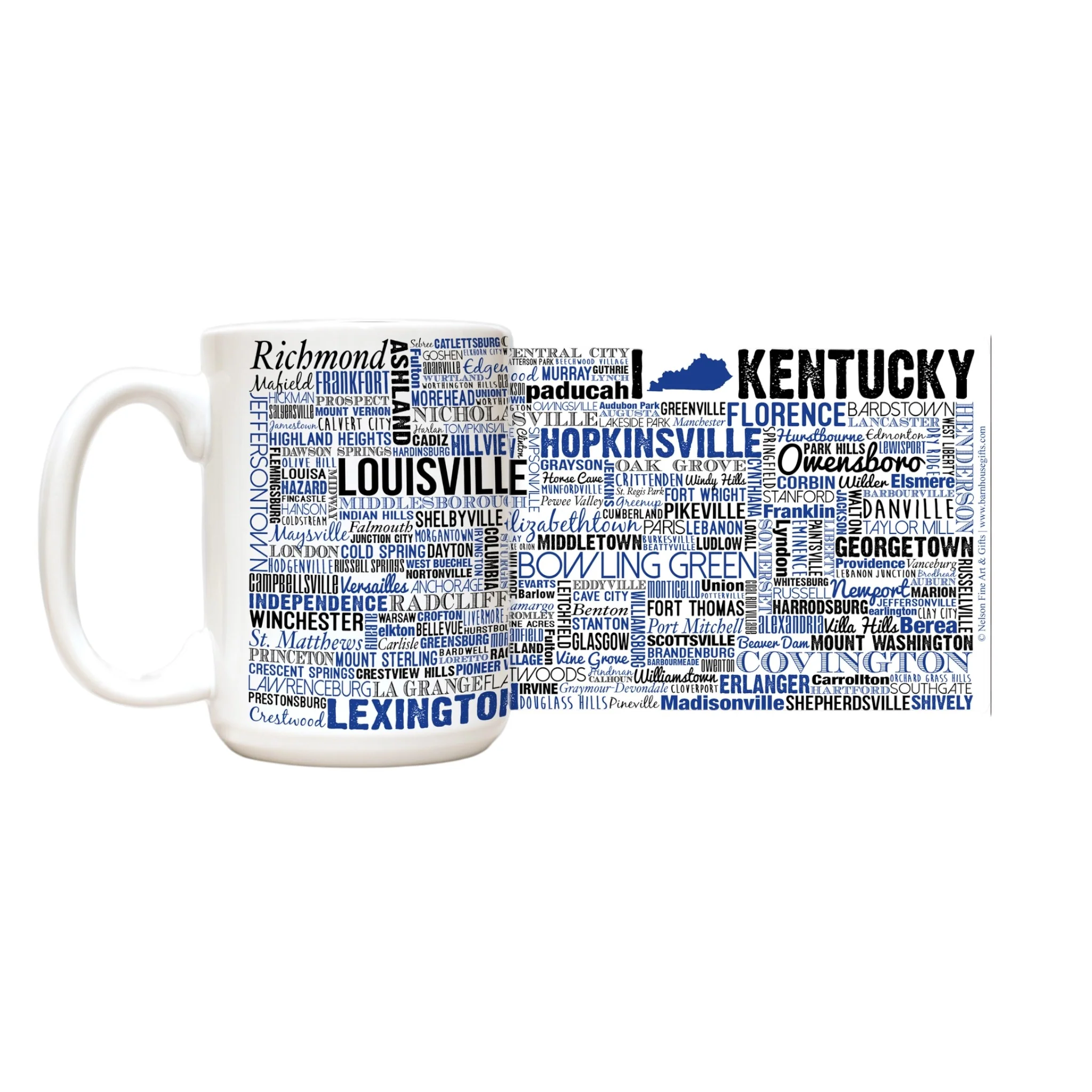 State of Mine Kentucky Cities Mug – 15 oz Ceramic