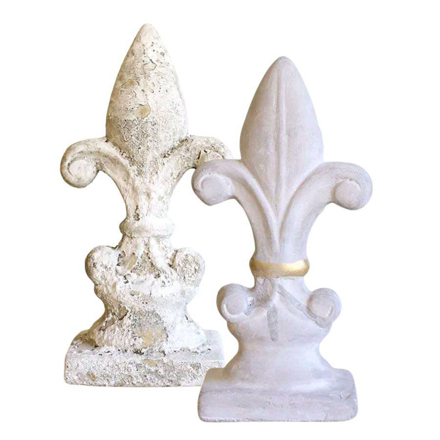 Stone Fleur de Lis Decor