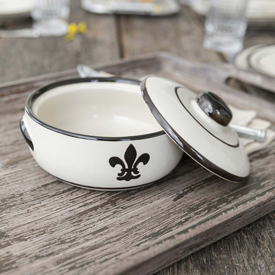 Stoneware & Co - Black Fleur-de-Lis - Image 3