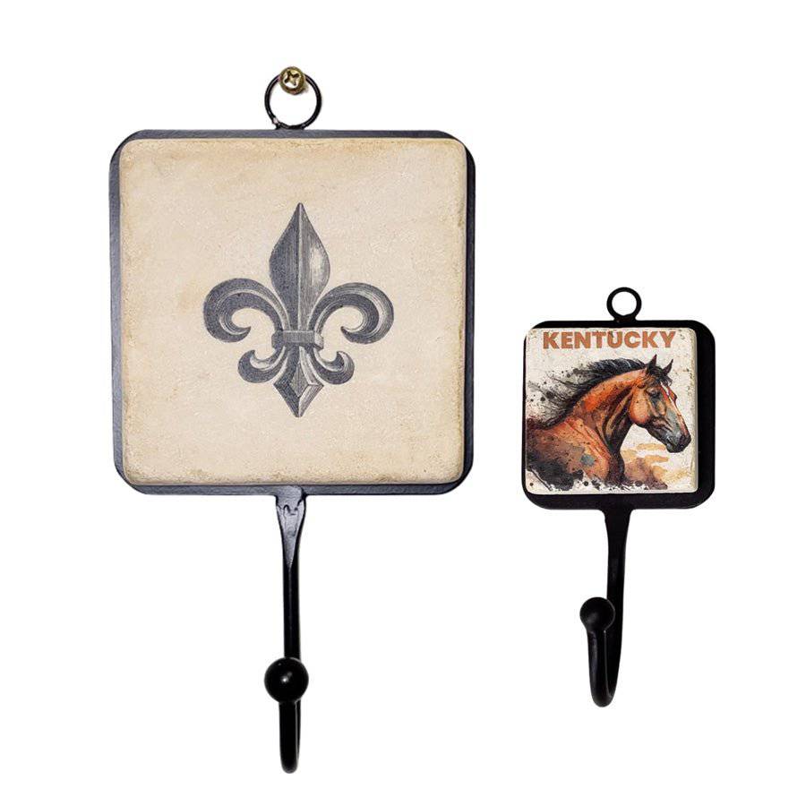 Studio Vertu Stone Hook – Botticino Marble Decorative Wall Hook