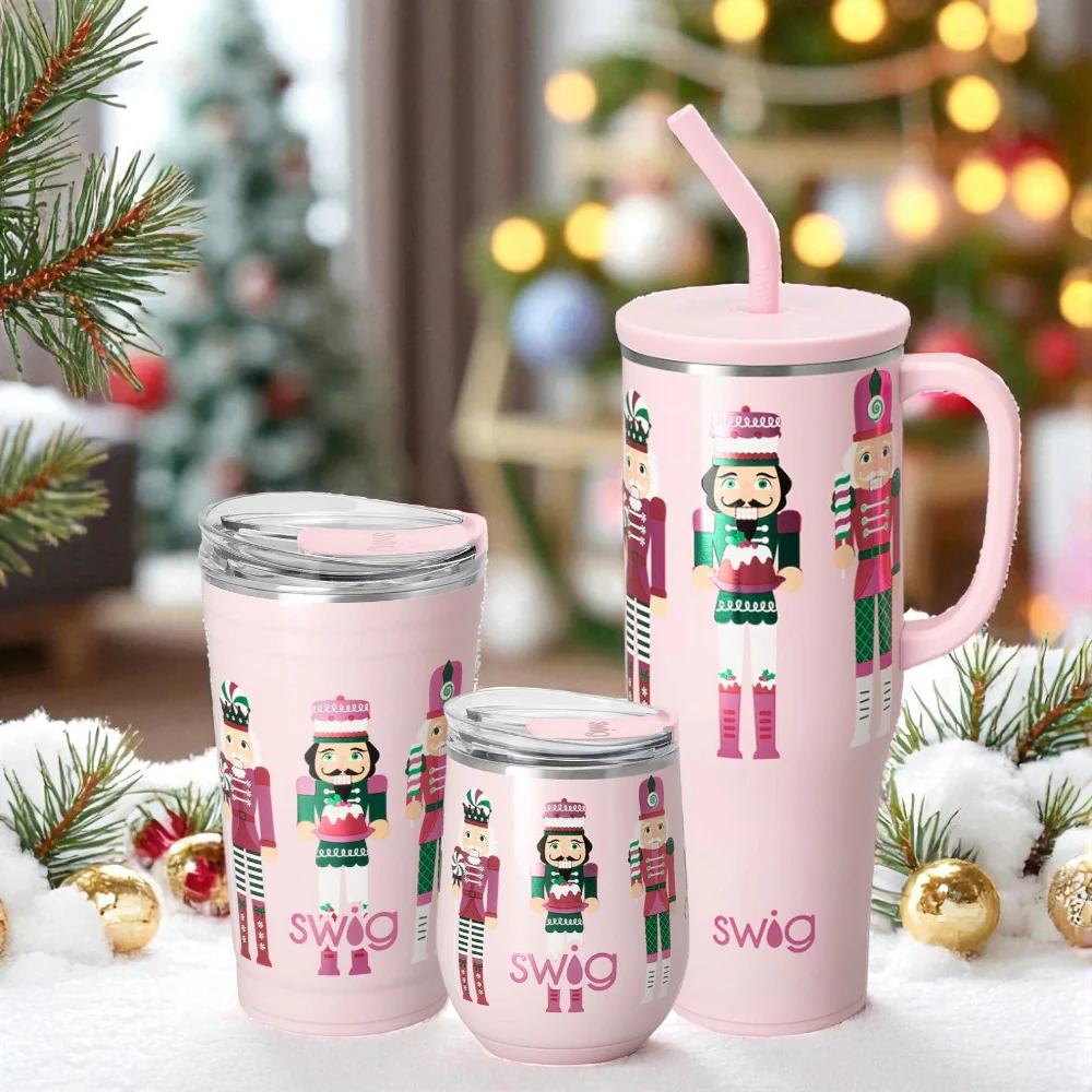 Sugar Plum Soldier Holiday Drinkware — Mega Mug Tumbler, Party Cup, Stemless Wine