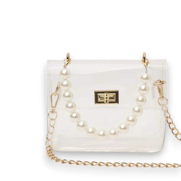 The Audrey | Pearl Clear Crossbody Bag (Stadium-Approved) - Image 4