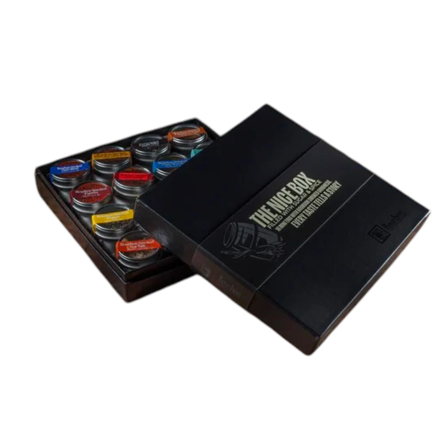 The Nice Box | 16 Mini Tins of Bourbon Smoked Sugar & Spice - Image 5