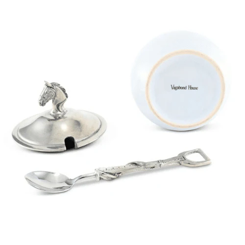 Vagabond House Equestrian Sugar Bowl and Spoon