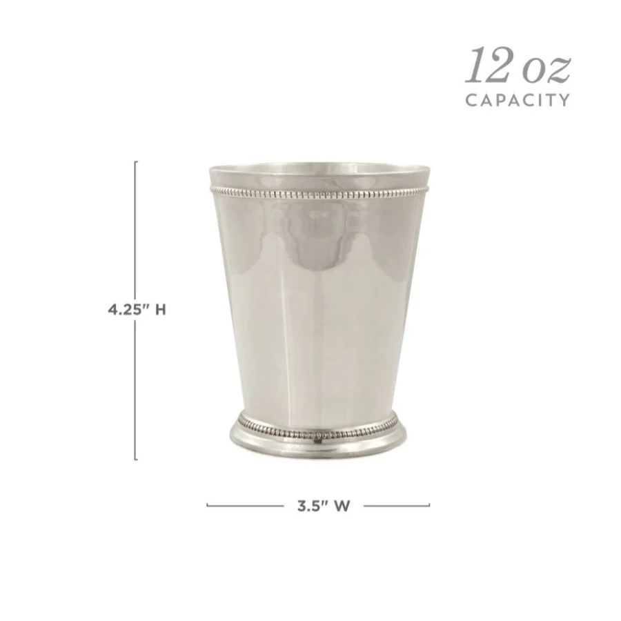 Vintage Mint Julep Cup | Silver Plated Brass Barware - Image 4