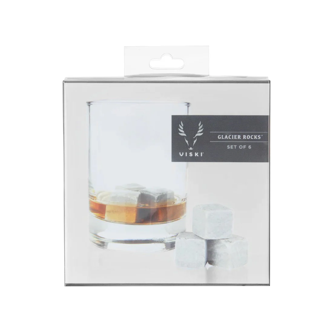Viski Glacier Rocks Soapstone Cube Set of 6 - Image 6