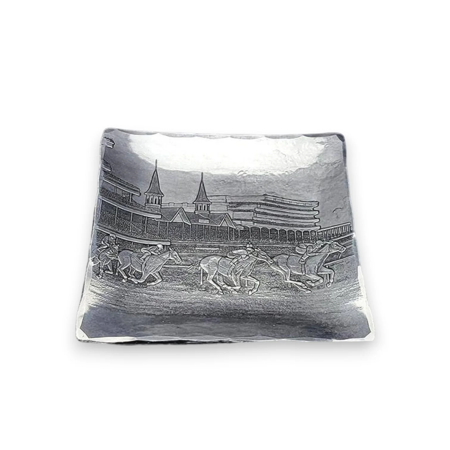 Kentucky Derby Churchill Downs Canape Tray | Handcrafted Aluminum Decor - Image 3