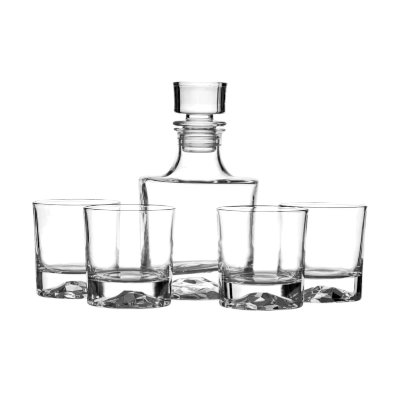 Whiskey Decanter & 4 Whiskey Glasses Gift Set | Mountain Design - Image 5
