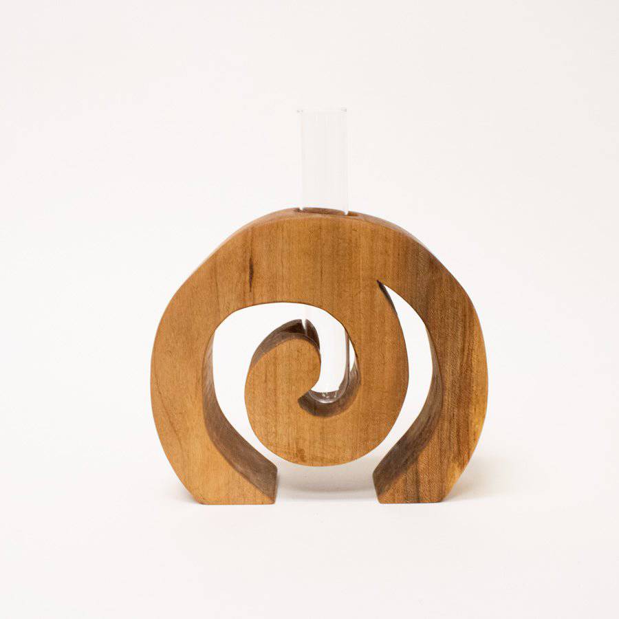 Wooden Spiral Bud Vase - Image 4